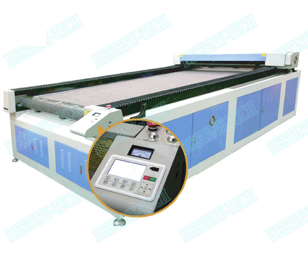 DT-1630 safa fabric special auto-feed fabric CO2 laser cutting machine