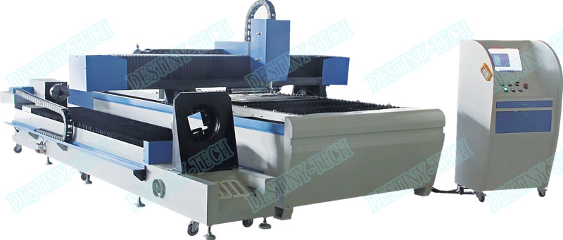 Metal cutting DT-1325/1530 Fiber 500W 3m/6m metal pipe&sheet AIO laser cutting machine