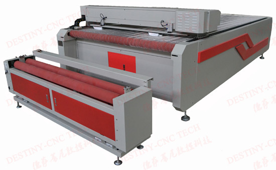 Felt roll laser cutting DT-1830 Large bed auto feeding fabric CO2 Laser cutting machine
